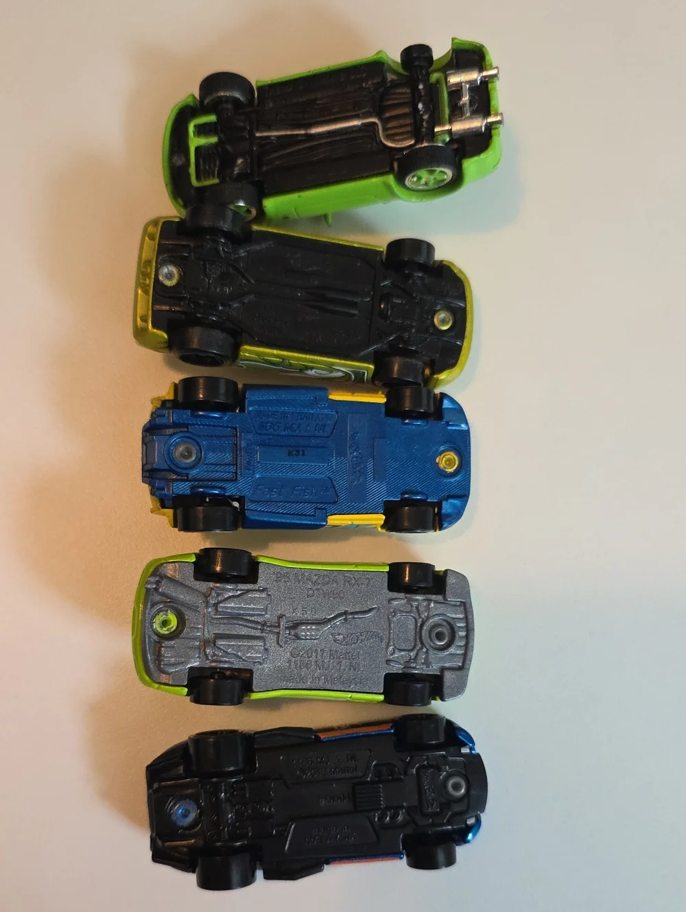 Assorted Hot Wheels Cars - Ford GT, Fast Fish, Mazda RX7, Dodge Charger And More